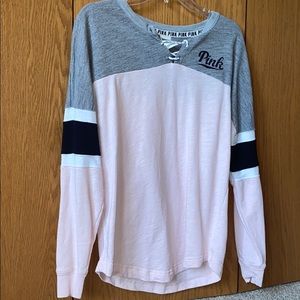 Pink lace-up Sweatshirt